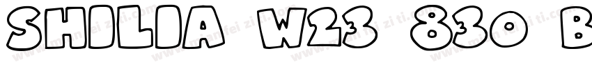 Shilia W23 830 Black字体转换
